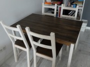 Stół IKEA INGO + 4 krzesła IKEA IVAR - zestaw do jadalni/salonu