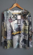 3XL nowa bluzka z obrazem miasta i wzorami