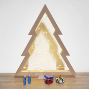 Choinka drewniana LED bukowa