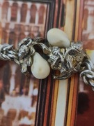 Srebrna bransoleta z grandlami - rękodzieło jubilerskie