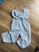 Stradivarius kombinezon s błękitny w paski elegancki