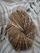 Mięciutka włóczka z alpaki 100% beż karmel brąz 128g