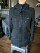 G-star Raw kurtka damska S ocieplana parka czarna grafitjeans kaptur zimowa