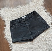 pull&bear denim czarne jeansowe basic szorty 36