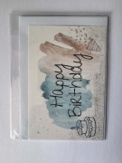 Kartka urodzinowa Happy Birthday + koperta, elegancka