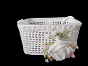 Koszyczek i opaska do włosów.  Komplet do sypania kwiatków na Bożeo Ciało 