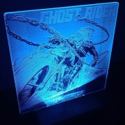 LED lampa 3d. z pilotem. Jeździec duchów