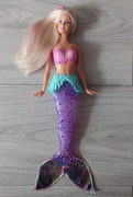 Barbie Lalka syrenka Dreamtopia świeci