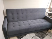 Wersalka pikowana jasnogranatowa z wyciąganymi bokami NOWA OKAZJA