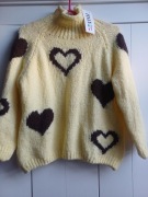 Włoski sweterek w serca uniwersalny 