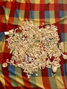 Lego mix białych klocków, 1.9 KG + GRATIS