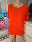 44 XXL Bodyflirt boho top pomarańczowa bluzka marszczona vintage retro