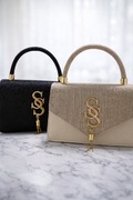 Elegancka torebka damska – złoto / czerń 