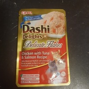 Inaba Dashi Delights Flakes mokra karma dla kota Kurczak Tuńczyk Łosoś