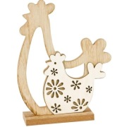 Kura Dekoracyjna 3D / Drewniana Ozdoba Wielkanocna Figurka 18 cm