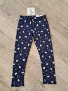 Getry/ legginsy ocieplane w gwiazdki i jednorożce - rozm 104