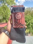 Nowe czarne getry piłkarskie Warrior