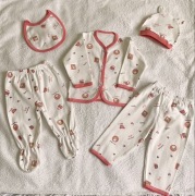 ZESTAW DLA NOWORODKA,5 szt.,100 % bawełna ,59 cm