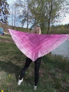 Chusta  szal ręcznie robiona na szydełku 