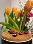 Owady Biedronki Pszczółki z Masy Cukrowej na Tort