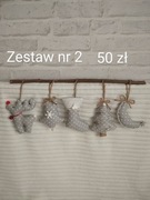 Ozdoby świąteczne komplet 5 szt zestaw kropki
