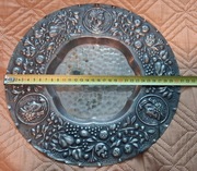 Miedziany ozdobny talerz, patera, obraz na ścianę, metaloplastyka