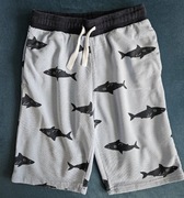 Krótkie spodenki chłopięce H&M r. 140 rekiny