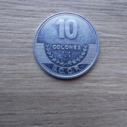 Kostaryka 10 colones 2012 stan III; aluminium