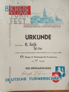 Dyplom w czwórboju gimnastycznym Hamm 1930 r