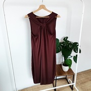 Sukienka 40 42 L XL Bodyflirt czekoladowa brązowa wiskoza