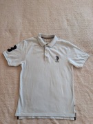 Niebieska elegancka bluzka koszulka polo U.S. Polo Assn. M jak nowa