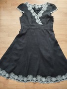 LNIANA SUKNIA SUKIENKA Z PODSZEWKĄ TABOO 100% LEN