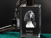 Springer Spaniel brelok sześcienny ŚWIECĄCY 