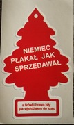 Naklejka choinka Niemiec płakał jak sprzedawał jak Wunderbaum Czerwona