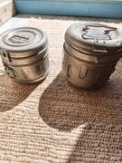 Kolekcjonerskie pojemniki sterylizatory medyczne vintage/steampunk 