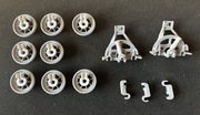 Rolki i zaczepy grzebienia kosza do zmywarki Siemens SE64N369EU 