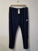 Nowe Adidas spodnie męskie dresowe XL granatowe zwężane track 