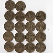 Zestaw 18 monet 2 złote (dwuzłotówki) z 2009 roku TOPR, Westerplatte itp.