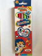 Kredki grafionowe Bambino Grube 6 szt. plus temperówka