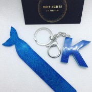 Handmade Set Macthing Letters Keychain & Bookmark
