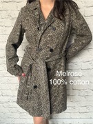 Vintage płaszcz Melrose 40 L panterka bawełna retro unikat boho glam