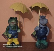 Figurki ceramiczne kolekcjonerskie NOWE. Żaba i Hipopotam.
