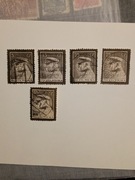 Rok 1935. Fi 273-275I,II,-276 kasowany z obiegu pocztowego