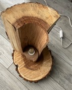 Unikatowa lampa - stara olcha - rękodzieło