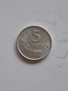 PRL - NAJRZADSZE MONETY OBIEGOWE - 5 GR 1958