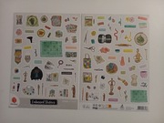 Naklejki planer scrapbooking DecoTime 2 szt. arkusze A4 - akwarele hobby