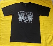 Koszulka  bawełniana czarna z nadrukiem w słonie ze Sri Lanki rozmiar 3XL