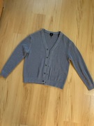 Kardigan męski H&M błękitny niebieski, oversize