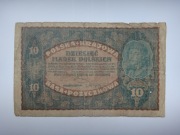 Banknot - 10 Marek Polskich - 1919 rok - Seria II BH - obiegowy