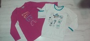 Dłuższe bluzki długi rękaw bawełna r.122-128,7-8 lat wygodne do szkoły 